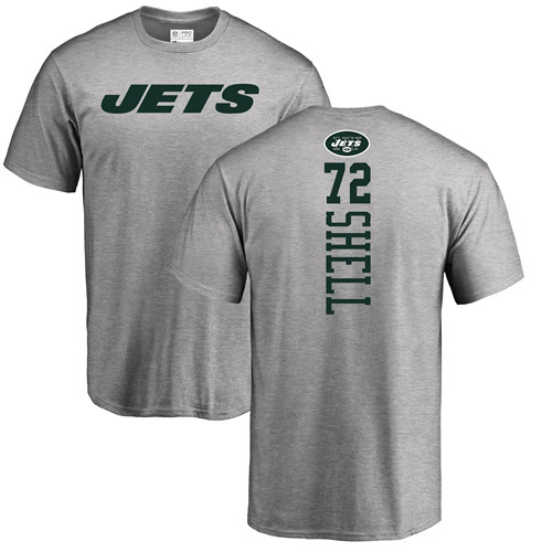 New York Jets Men Ash Brandon Shell Backer NFL Football #72 T Shirt->youth nfl jersey->Youth Jersey